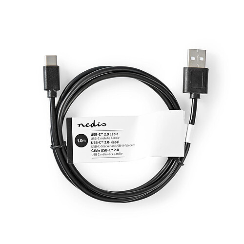 Nedis Câble USB-C / USB-A - 1 m (Noir) pas cher