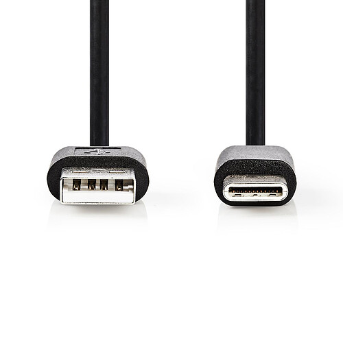 Nedis Lot de 10 câbles USB-C / USB-A - 1 m (Noir) pas cher