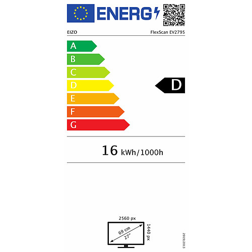EIZO 27" LED - FlexScan EV2795 Noir pas cher