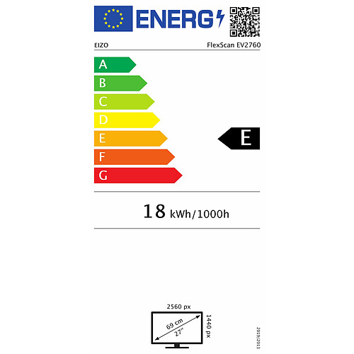 EIZO 27" LED - FlexScan EV2760 Noir pas cher