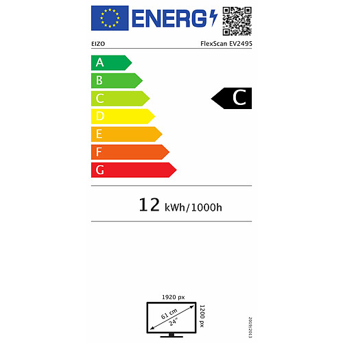EIZO 24.1" LED - FlexScan EV2495 Noir pas cher