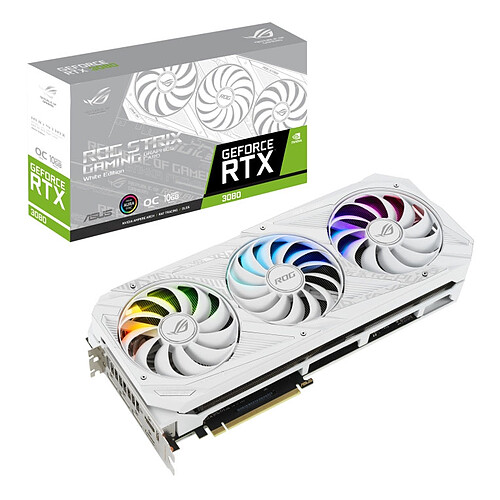ASUS ROG STRIX GeForce RTX 3080 O10G WHITE V2 (LHR) pas cher