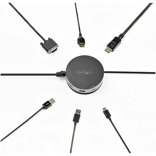 StarTech.com Mini Dock USB 3.0 Type-C avec affichages 4K 60 Hz HDMI/DisplayPort/VGA pas cher