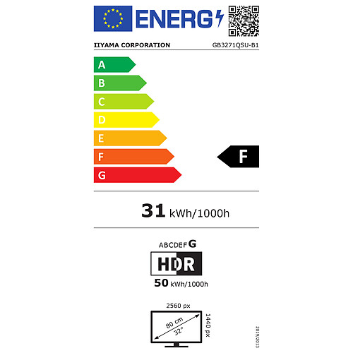 iiyama 31.5" LED - G-Master GB3271QSU-B1 Red Eagle pas cher