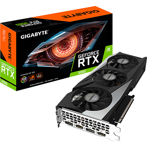 Gigabyte GeForce RTX 3060 GAMING OC 12G (rev 2.0) (LHR) pas cher