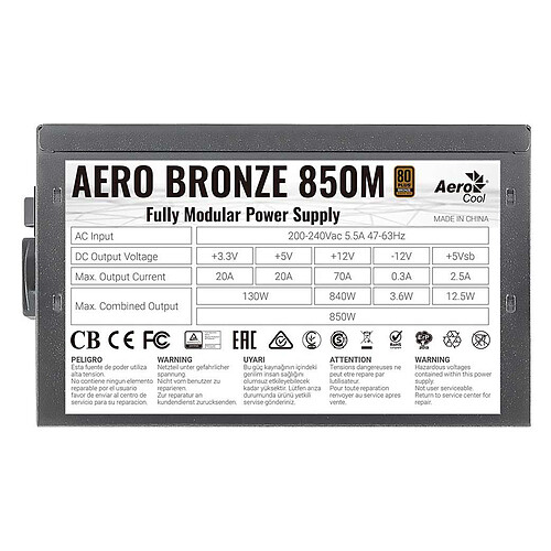 Aerocool Aero Bronze 850M pas cher