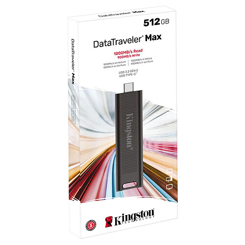 Kingston DataTraveler Max 512 Go (USB-C) pas cher
