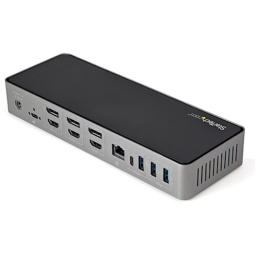 StarTech.com Station d'accueil USB-C et USB-A Triple 4K 30 Hz avec Power Delivery 85 W pas cher