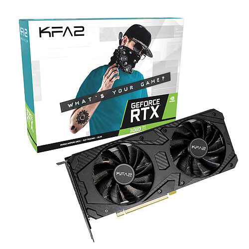 KFA2 GeForce RTX 3060 Ti (1-Click OC) LHR + KFA2 Gaming Slider 01 pas cher