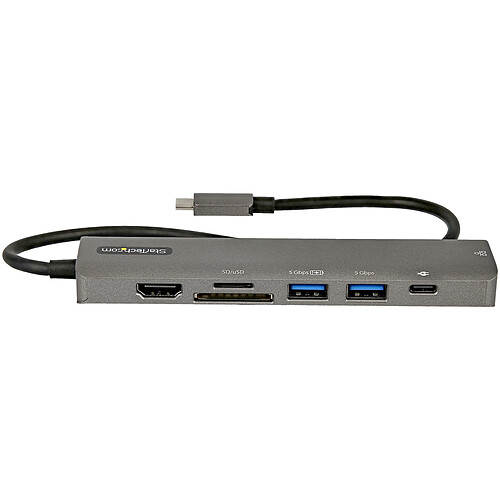 StarTech.com Adaptateur multiport USB-C - Lecteur de carte mémoire microSD/SD - Power Delivery 100 W pas cher