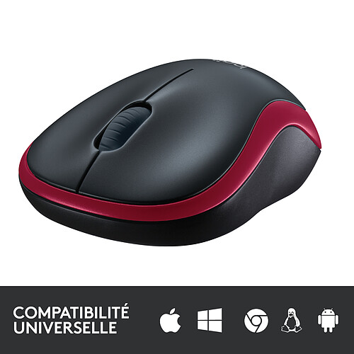 Logitech Wireless Mouse M185 (Rouge) pas cher
