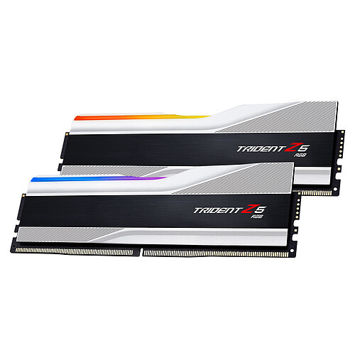 G.Skill Trident Z5 RGB 64 Go (2 x 32 Go) DDR5 6000 MHz CL30 - Argent pas cher