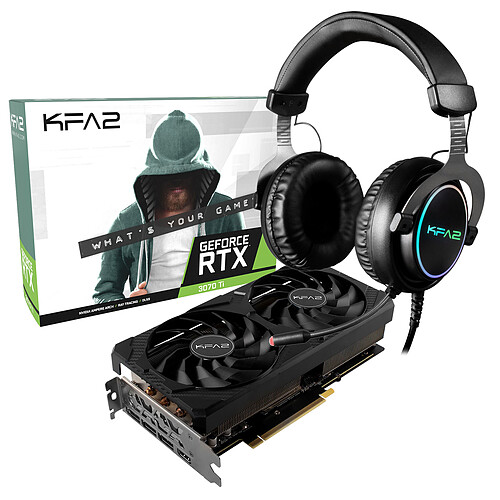 KFA2 GeForce RTX 3070 Ti (1-Click OC) LHR + KFA2 Gaming Sonar 01 pas cher