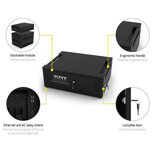 PORT Connect charging Cabinet USB-C pour 6 PC Portables pas cher