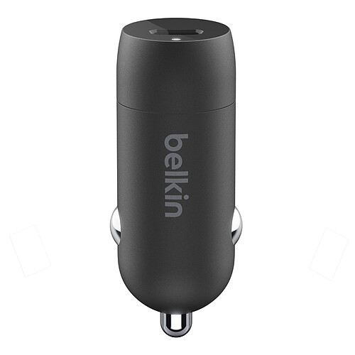 Belkin Boost Charge Chargeur de voiture 1 port USB-C (20 W) sur prise allume-cigare avec câble USB-C vers Lightning 1 m (Noir) pas cher
