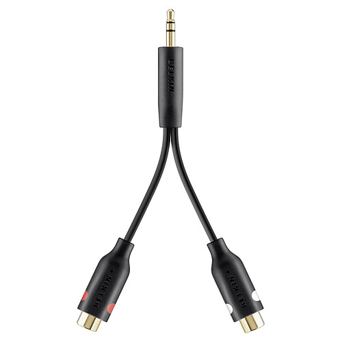 Belkin Câble adaptateur audio RCA/jack 3.5 mm - 10 cm pas cher