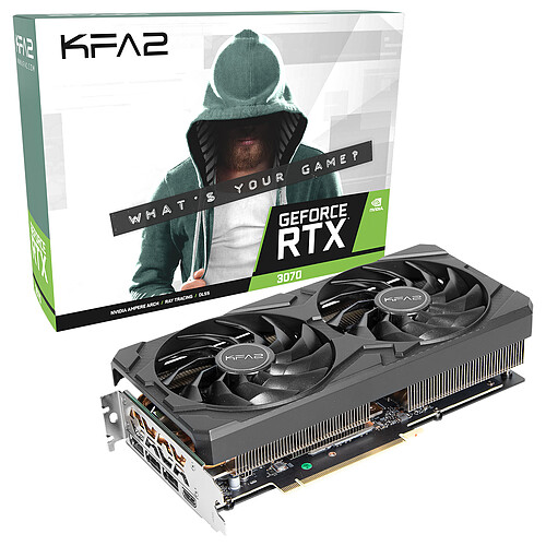 KFA2 GeForce RTX 3070 (1-Click OC) LHR + KFA2 Gaming Slider 02 pas cher