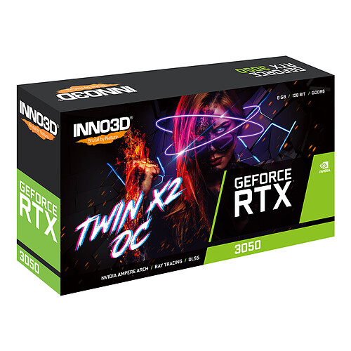 INNO3D GeForce RTX 3050 TWIN X2 OC LHR pas cher