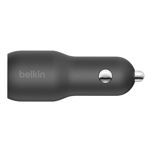 Belkin Boost Charge Chargeur de voiture 2 ports USB-C PD (25W) + USB-A (12W) sur prise allume-cigare (Noir) pas cher