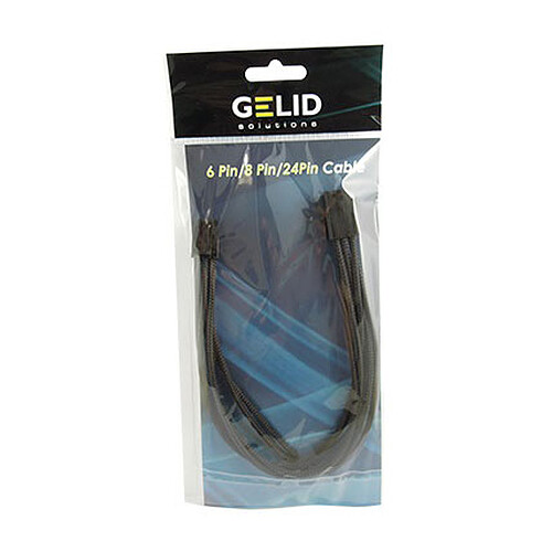 Gelid Câble Tressé PCIe 6 broches 30 cm (Noir) pas cher