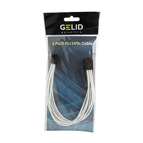 Gelid Câble Tressé PCIe 6 broches 30 cm (Blanc) pas cher