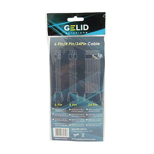 Gelid Câble Tressé PCIe 6 broches 30 cm (Blanc) pas cher