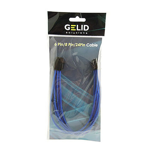 Gelid Câble Tressé PCIe 6 broches 30 cm (Bleu) pas cher