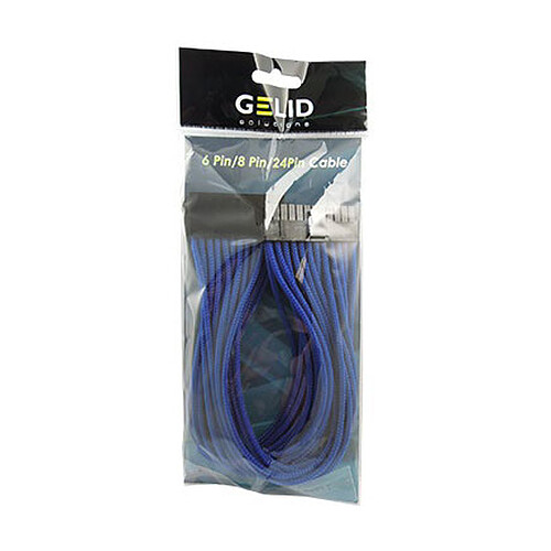 Gelid Câble Tressé PCIe 8 broches 30 cm (Bleu) pas cher
