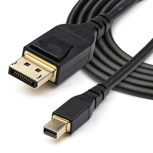 StarTech.com Câble Mini DisplayPort mâle / DisplayPort 1.4 mâle 8K 60Hz ou 4K 120Hz (1 m) pas cher