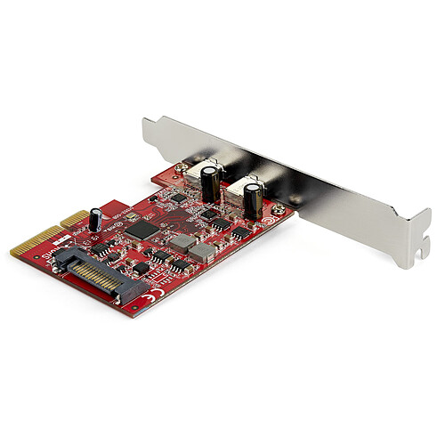 StarTech.com Carte Contrôleur PCI Express vers 2 Ports USB 3.1 Type-C avec UASP pas cher