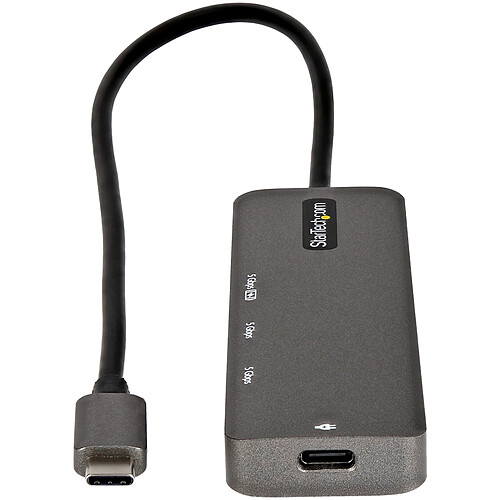 StarTech.com Adaptateur multiport USB-C vers HDMI 4K 60 Hz, Hub 4 ports USB 3.0 et Power Delivery 100W pas cher