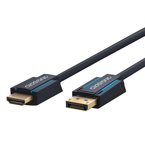 Clicktronic câble adaptateur actif DisplayPort / HDMI 2.0 (10 mètres) pas cher