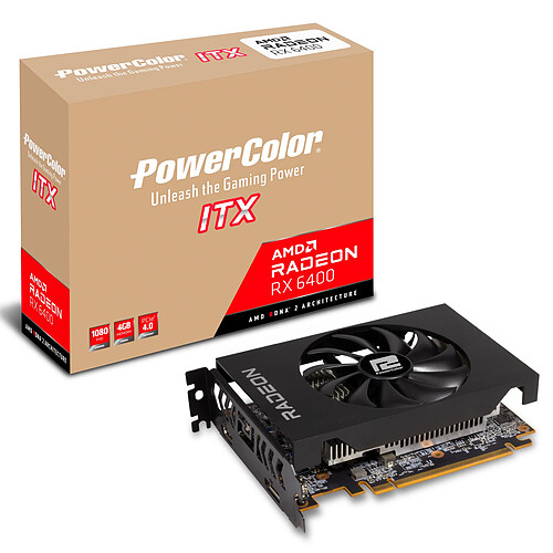 PowerColor Radeon RX 6400 ITX 4GB GDDR6 pas cher