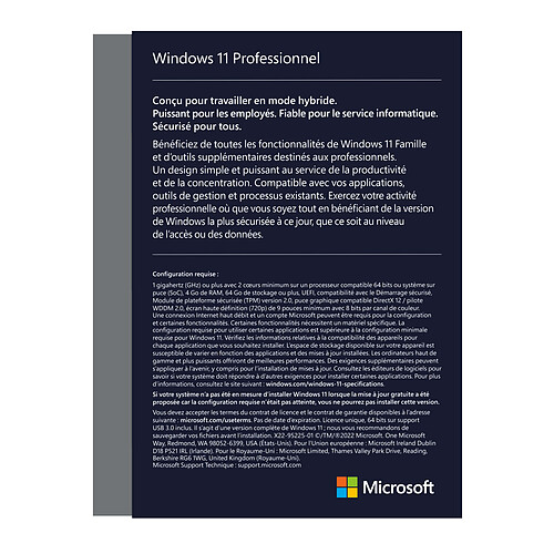Microsoft Windows 11 Professionnel - OEM (DVD) pas cher