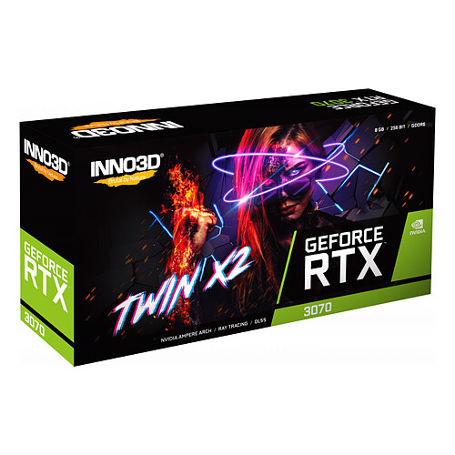 INNO3D GeForce RTX 3070 TWIN X2 LHR pas cher