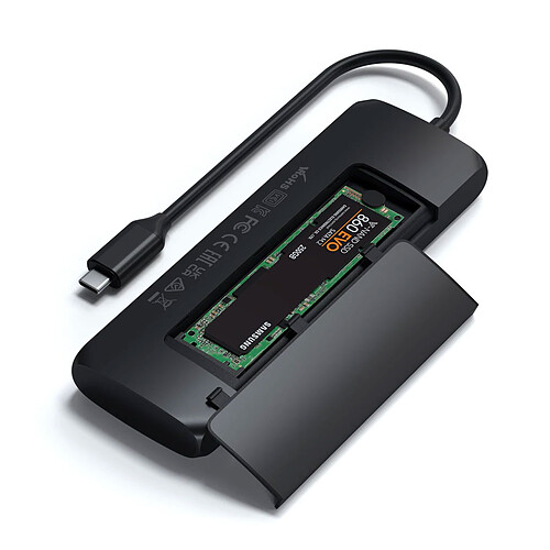 SATECHI Adaptateur USB-C Hybrid multiport - Noir pas cher