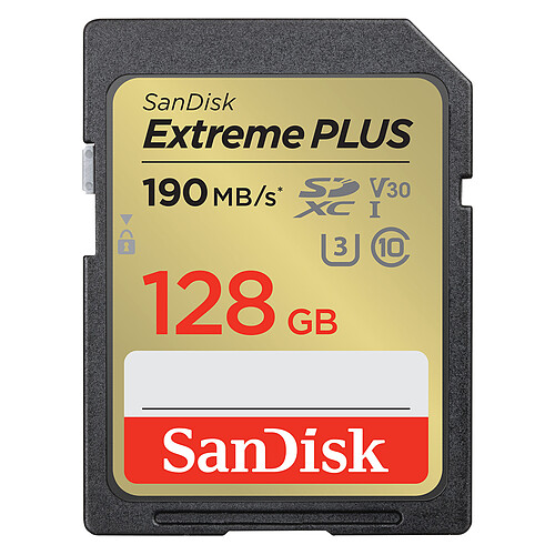 SanDisk Extreme PLUS SDXC UHS-I 128 Go pas cher