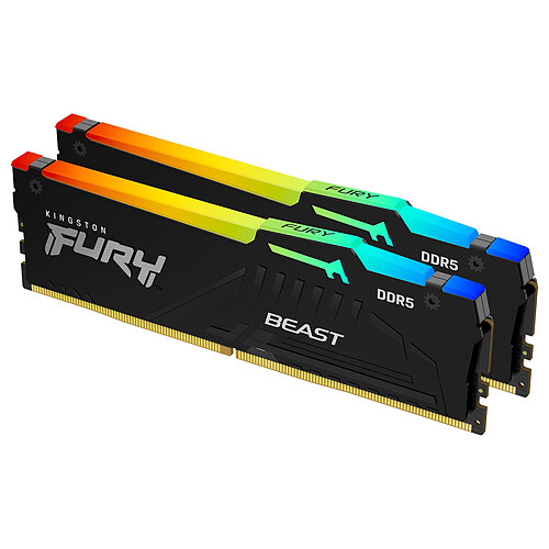 Kingston FURY Beast RGB 16 Go (2 x 8 Go) DDR5 4800 MHz CL38 pas cher