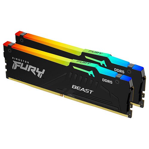 Kingston FURY Beast RGB 32 Go (2 x 16 Go) DDR5 6000 MHz CL36 pas cher