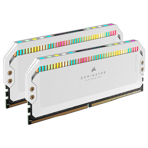 Corsair Dominator Platinum DDR5 32 Go (2 x 16 Go) 6200 MHz CL36 - Blanc pas cher