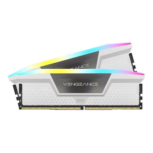 Corsair Vengeance RGB DDR5 32 Go (2 x 16 Go) 5600 MHz CL40 - Blanc pas cher