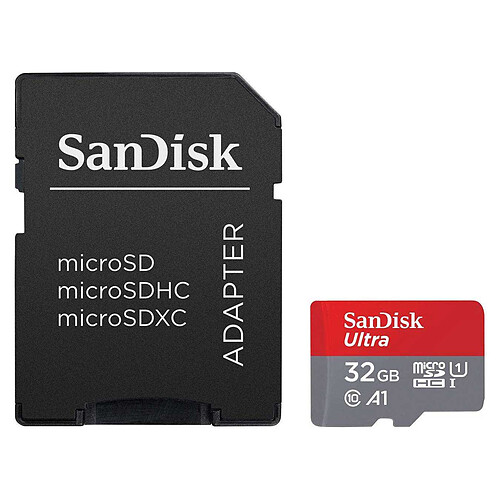 SanDisk Ultra microSDHC 32 Go + Adaptateur SD (SDSQUA4-032G-GN6MA) pas cher