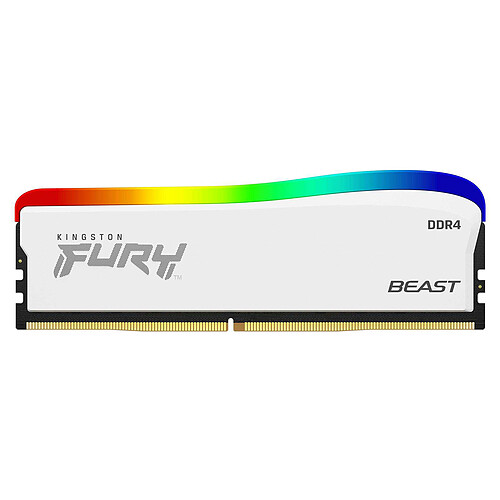 Kingston FURY Beast White RGB SE 32 Go (2 x 16 Go) DDR4 3200 MHz CL16 pas cher
