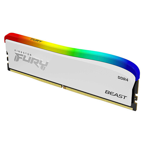 Kingston FURY Beast White RGB SE 16 Go (2 x 8 Go) DDR4 3600 MHz CL17 pas cher