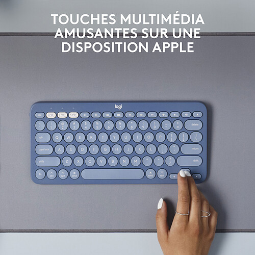 Logitech K380 Multi-Device Bluetooth Keyboard for Mac (Myrtille) pas cher