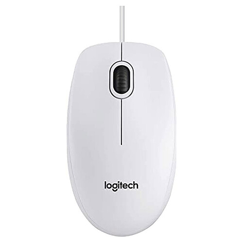 Logitech B100 Optical USB Mouse (Blanc) pas cher