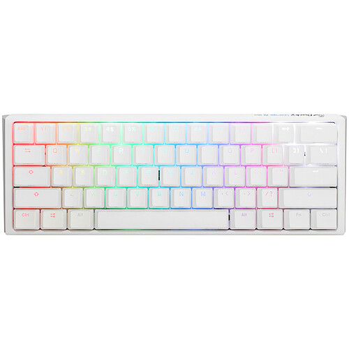 Ducky Channel One 3 Mini White (Cherry MX Blue) pas cher