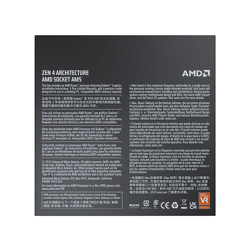 AMD Ryzen 9 7900 Wraith Prism (4.0 GHz / 5.4 GHz) pas cher