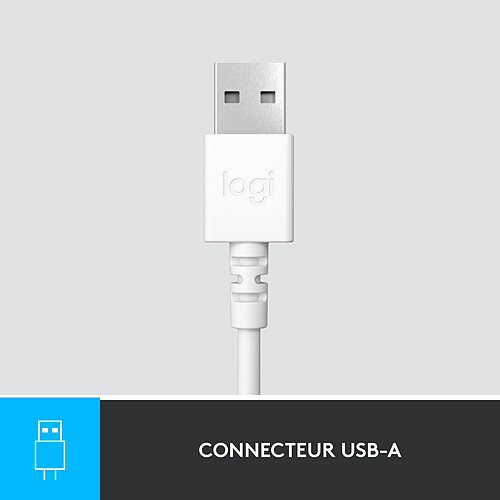 Logitech USB Headset H390 (Blanc Cassé) pas cher
