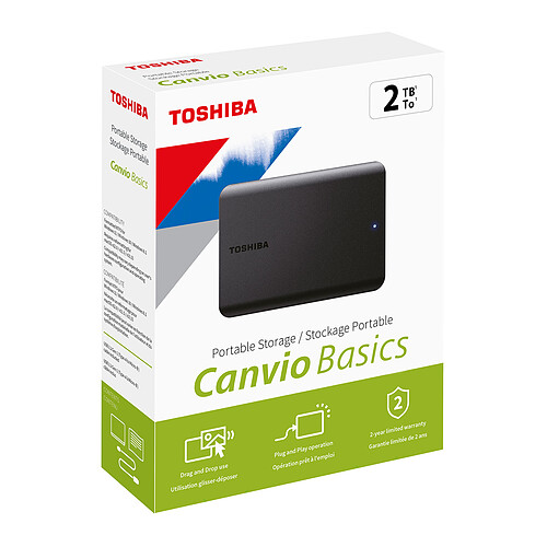 Toshiba Canvio Basics 2022 2 To Noir pas cher